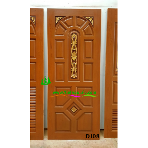 ประตูไม้สักบานเดี่ยว รหัส D108